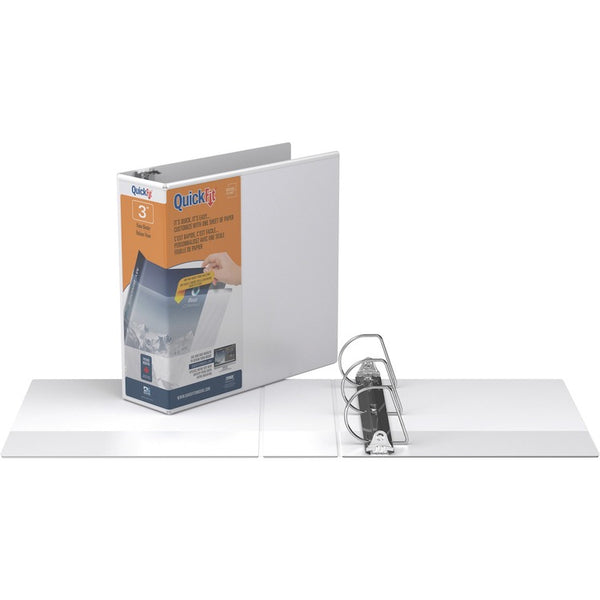 QuickFit D-Ring View Binders - 3" Binder Capacity - Letter - 8 1/2" x 11" Sheet Size (STW870500) Each