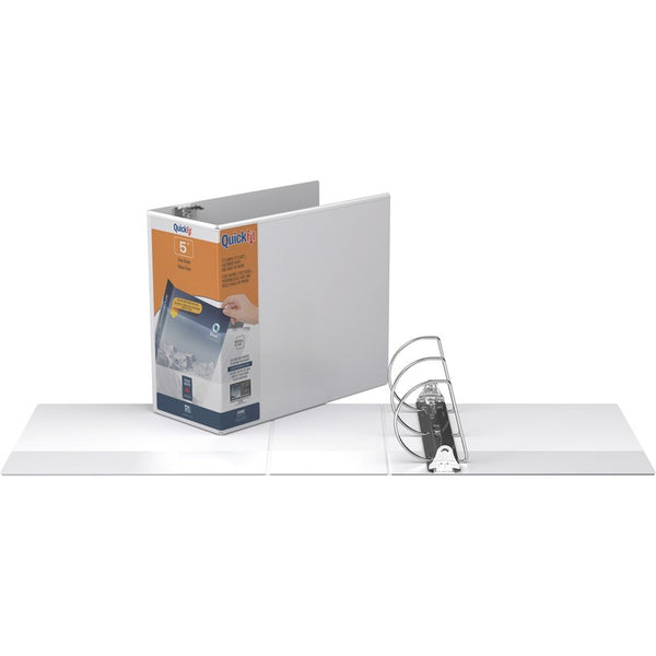 QuickFit D-Ring View Binders - 5" Binder Capacity - Letter - 8 1/2" x 11" Sheet Size (STW870700) Each