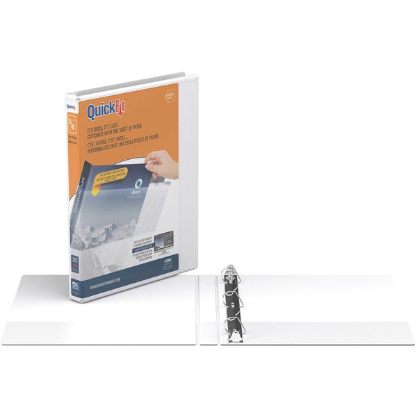 QuickFit D-Ring View Binders - 5/8" Binder Capacity - Letter - 8 1/2" x 11" Sheet Size (STW87A000) Each