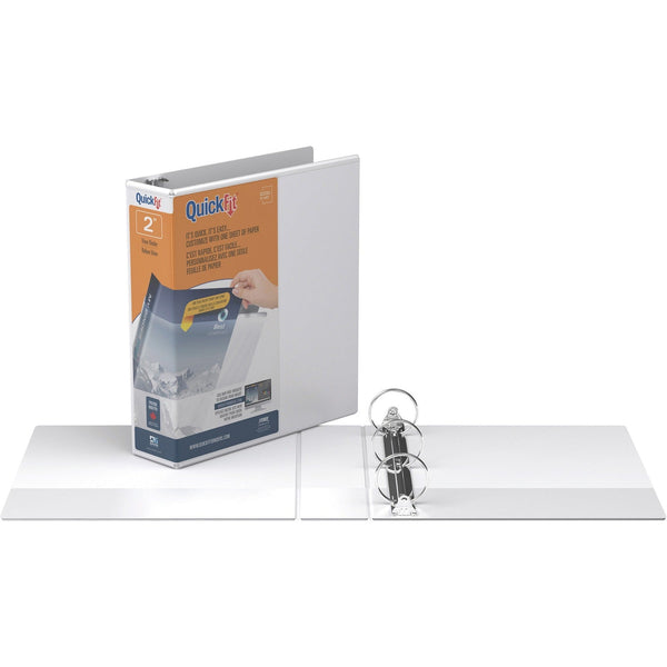 QuickFit Round Ring Unique Binder - 2" Binder Capacity - Letter - White (STW871300) Each