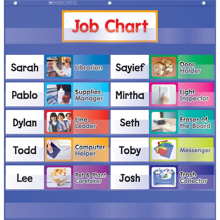 Scholastic Class Jobs Pocket Chart - Skill Learning: Chart (SHS0545114802)