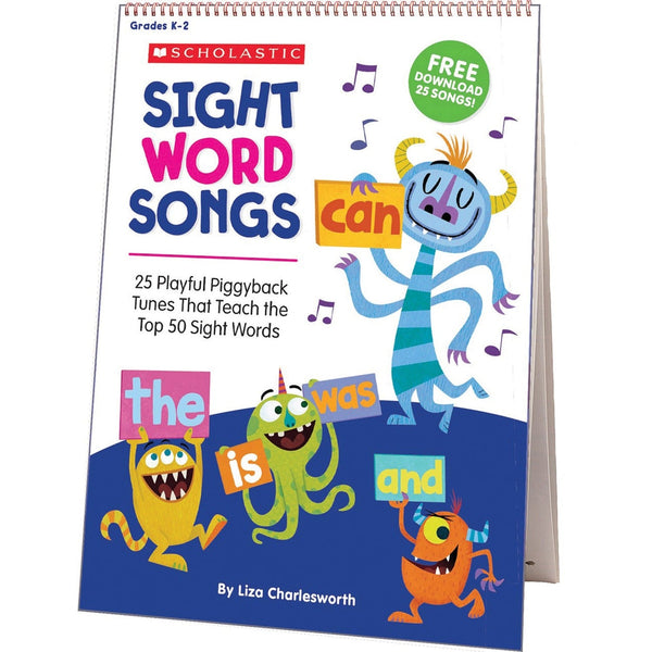 Scholastic Sight Word Songs Flip Chart & CD - Theme/Subject: Fun - Skill Learning: Sight Words, Songs (SHS1338113135) Each