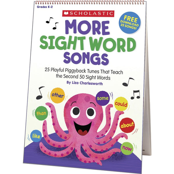 Scholastic K-2 More Sight Words Flip Chart/CD - Theme/Subject: Fun - Skill Learning: Songs, Sight Words (SHS1338317105) Each