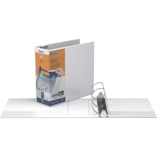 QuickFit D-Ring View Binders - 4" Binder Capacity - Letter - 8 1/2" x 11" Sheet Size (STW870600) Each