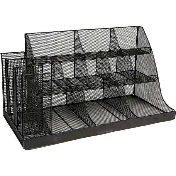 Mind Reader 14-Compartment Coffee/Condiment Organizer, 14 Compartment(s), 3 Tier(s), 12.8" Height x 24" Width x 12" Depth (EMSCMG2MESH) Each