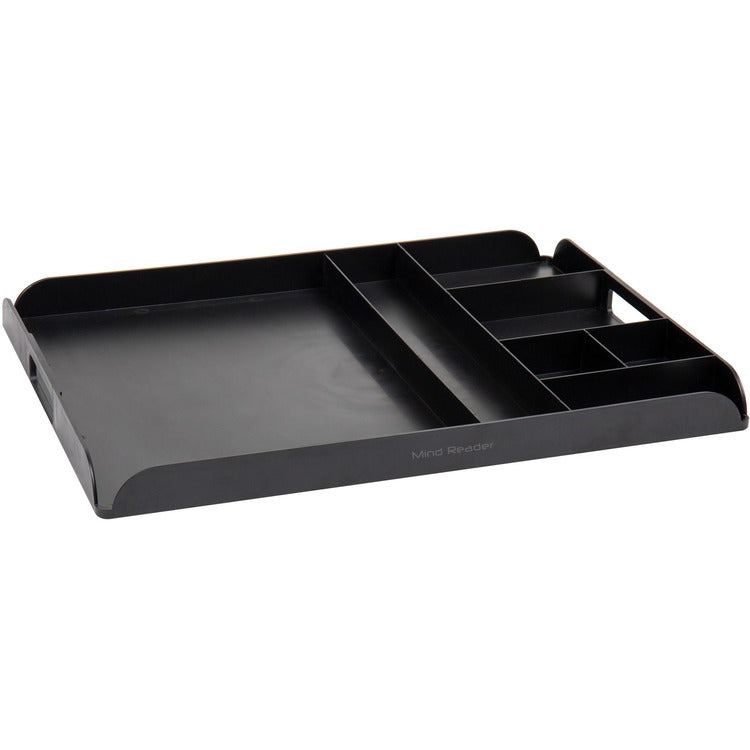Mind Reader Anchor Collection Coffee Serving Station, 7 x Coffee Pod, 7 Compartment(s), 1.3" Height x 17.5" Width x 13.3" Depth, Black (EMSKEUTRAY) Each