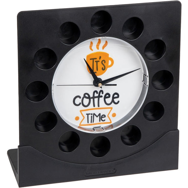 Mind Reader Anchor Coffee Pod Holder with Clock, Black (EMSPODCLOCK) Each