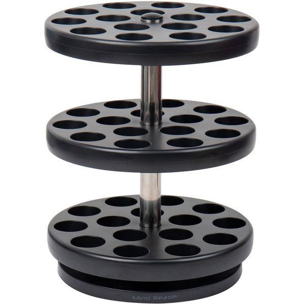 Mind Reader Anchor 3-Tier Single Serve Pod Carousel, 45 x Coffee Pod, 3 Tier(s), 11.8" Height x 9.5" Width x 9.5" Depth, Black, Plastic (EMSPODSUS45) Each