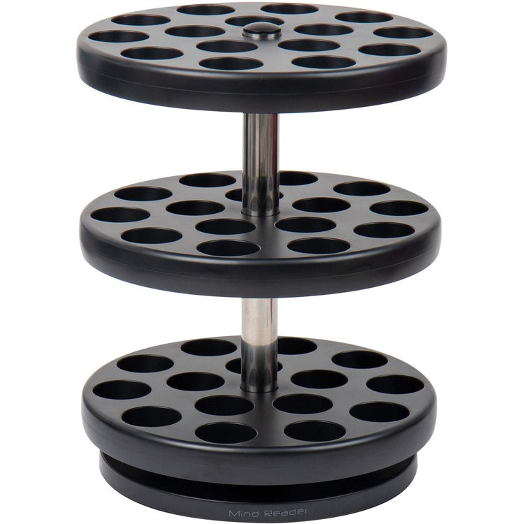 Mind Reader Anchor 3-Tier Single Serve Pod Carousel, 45 x Coffee Pod, 3 Tier(s), 11.8" Height x 9.5" Width x 9.5" Depth, Black, Plastic (EMSPODSUS45) Each
