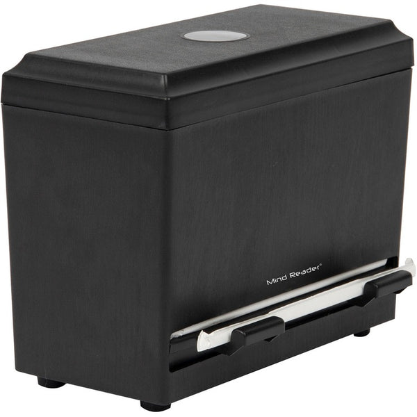 Mind Reader Anchor One-Touch Straw Dispenser, 250 x Straw, 7.5" Height x 4.5" Depth x 9.3" Length, Black (EMSSTRAWDISP) Each