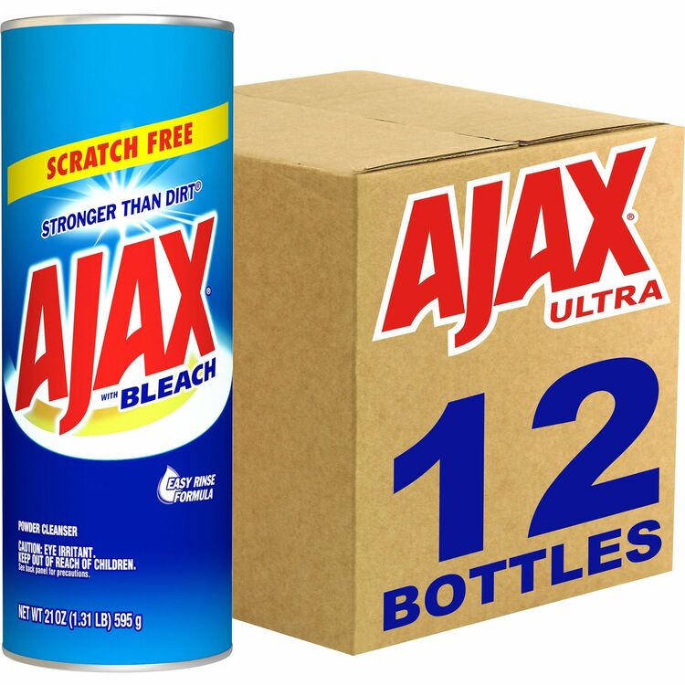 AJAX Powder Cleanser With Bleach, Powder, 21 oz (1.31 lb), 12/Carton (CPC61034403CT)