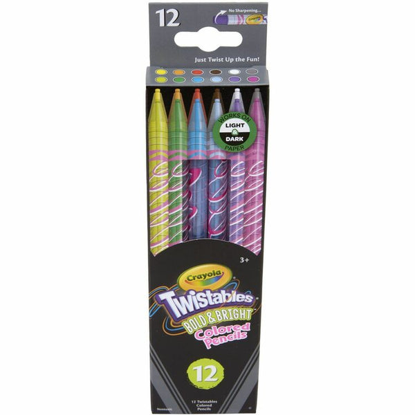 Crayola Twistables Colored Pencils, Assorted Lead, Clear Plastic Barrel, 1 Pack (CYO682451) 1 Pack