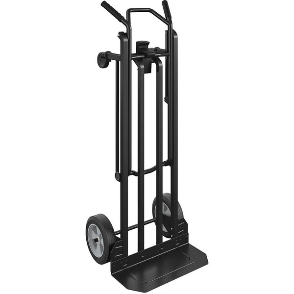 Cosco 2-in-1 Hybrid Hand Truck, 800 lb Capacity, 4 Casters, Steel, x 18" Width x 16" Depth x 46" Height, Steel Frame, Black (CSC12217BLK1E)