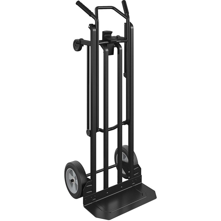 Cosco 2-in-1 Hybrid Hand Truck, 800 lb Capacity, 4 Casters, Steel, x 18" Width x 16" Depth x 46" Height, Steel Frame, Black (CSC12217BLK1E) Each