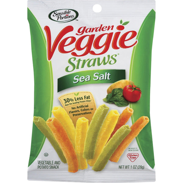 The Hain Celestial Sea Salt Garden Veggie Straws Snack, Gluten-free, Non-GMO, No Artificial Flavor, Preservative-free, Crunchy, Sea Salt, 1 oz, 24/Carton (CST30057) Case of 24