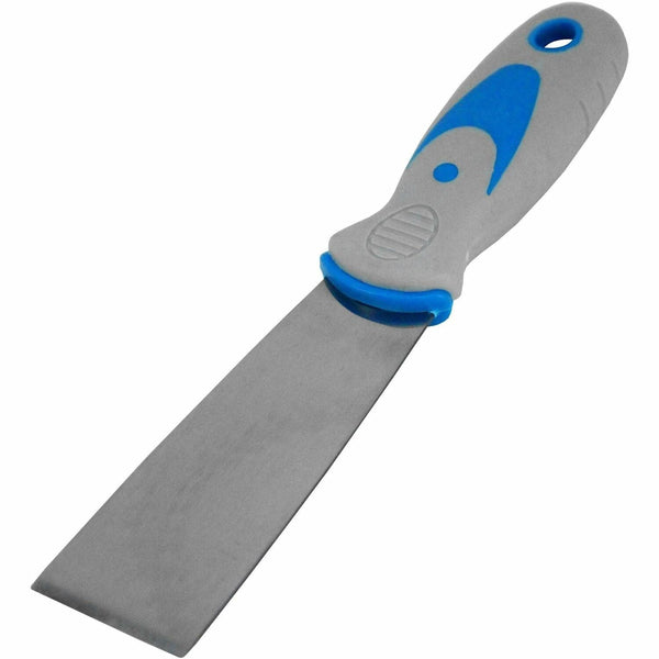 Impact Stiff Putty Knife, 1.50" Blade, Comfort Grip, Rust Resistant, Solvent Proof, Hanging Hole, Blue, Gray (IMPT000500) Box of 12