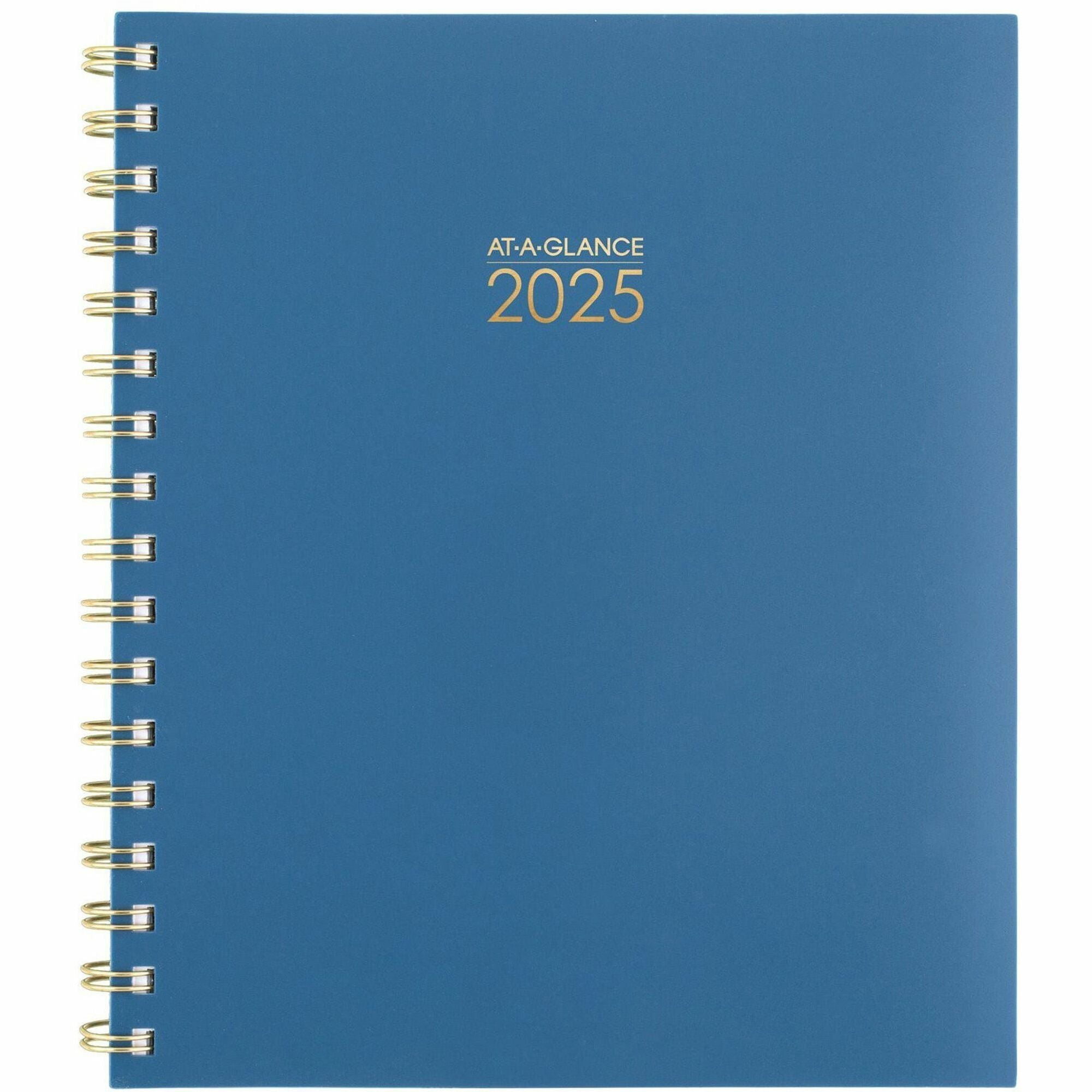 AT-A-GLANCE® Harmony Weekly/Monthly Poly Planner, 8.88 x 7.69, Blue/Go ...