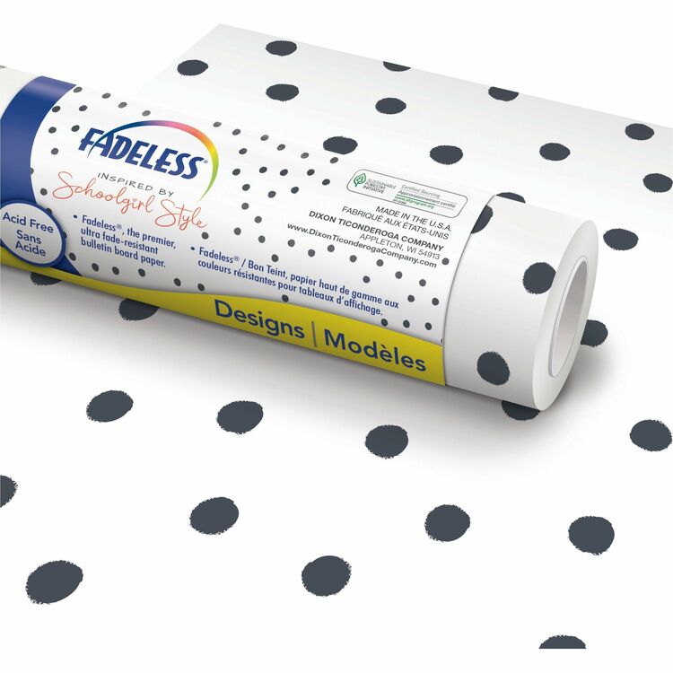 Fadeless Bulletin Board Paper Rolls, 48"Width x 50 ft Length, 1 Roll, BFF Painted Dot, Paper (PACP0040085)