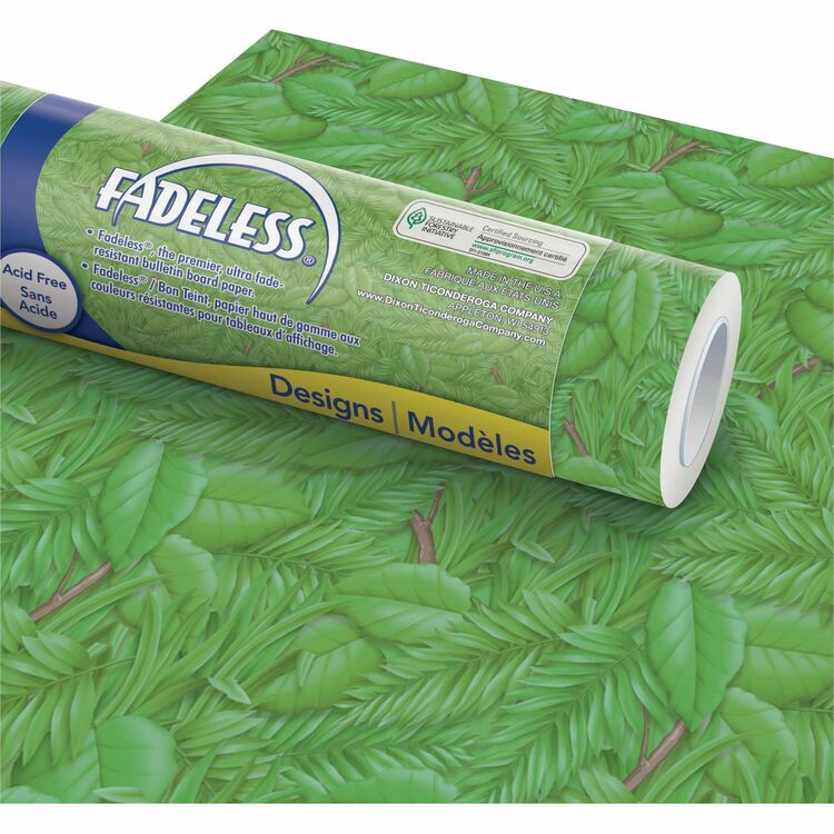 Fadeless Bulletin Board Paper Rolls, 48"Width x 50 ft Length, 1 Roll, Tropical Foliage, Paper (PACP0056255)