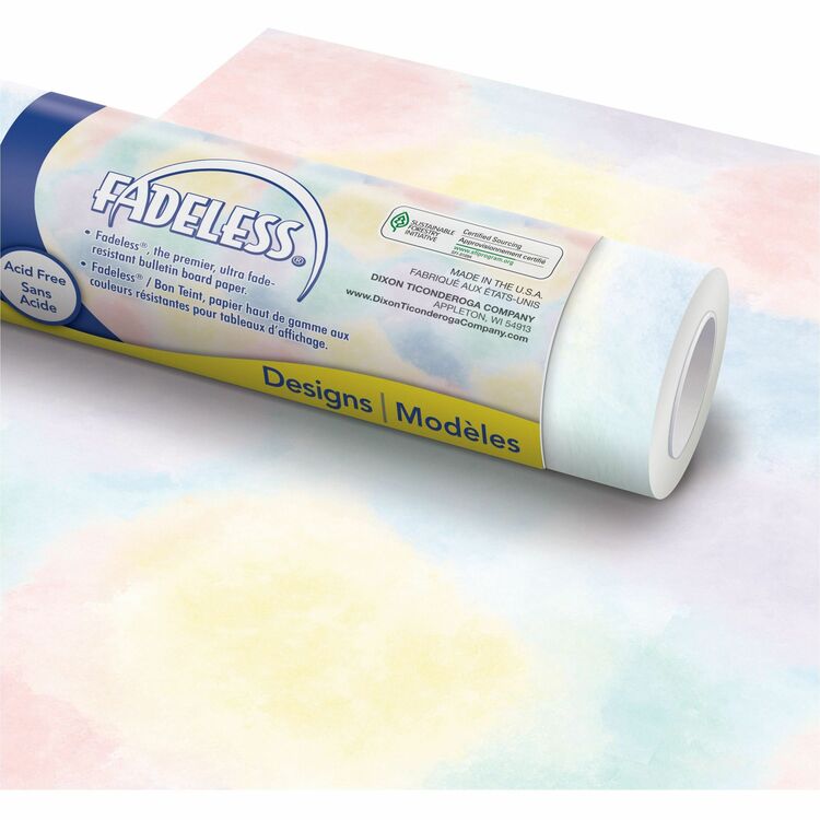 Fadeless Bulletin Board Paper Rolls, 48"Width x 50 ft Length, 1 Roll, Watercolor, Paper (PACP0057515)