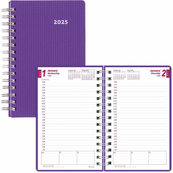 Brownline DuraFlex Daily Appointment Planner, Daily, Monthly, 12 Month, January 2026 to December 2026 (REDCB634VPUR) Each