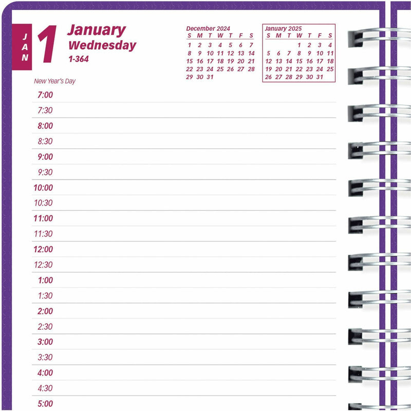Brownline DuraFlex Daily Appointment Planner, Daily, Monthly, 12 Month, January 2026 to December 2026 (REDCB634VPUR) Each