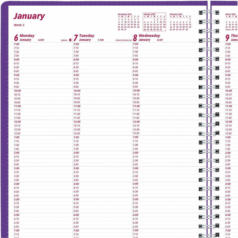 Brownline DuraFlex Weekly Appointment Planner, Weekly, 12 Month, January 2026 to December 2026 (REDCB950VPUR) Each