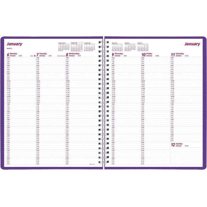 Brownline DuraFlex Weekly Appointment Planner, Weekly, 12 Month, January 2026 to December 2026 (REDCB950VPUR) Each