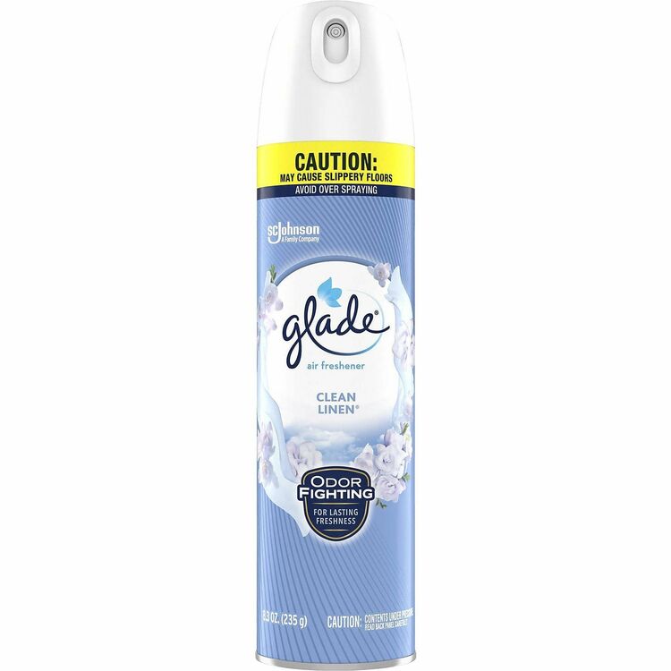 Glade Clean Linen Air Freshener Spray, Spray, 8.3 fl oz (0.3 quart), Clean Linen, Each (SJN346467)