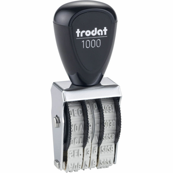 Trodat Rubber Date Stamp, Date Stamp, 4 Bands, Assorted, Rubber, Steel (TDTRD010) Each