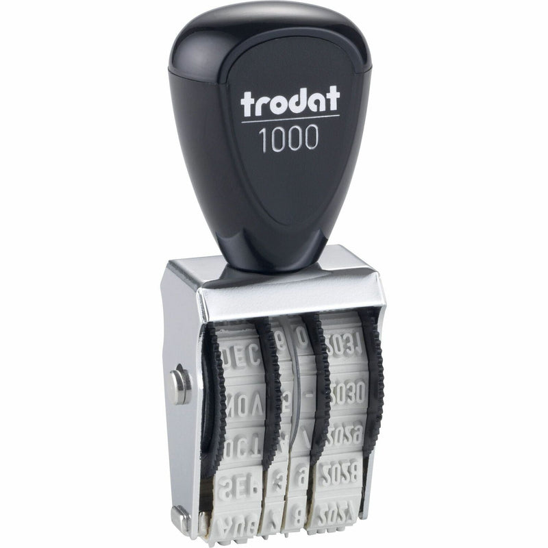 Trodat Rubber Date Stamp, Date Stamp, 4 Bands, Assorted, Rubber, Steel (TDTRD010) Each