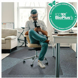 Ecotex Marlon BioPlus Ecotex Marlon BioPlus Eco Friendly Carbon Neutral Chair Mat for Low/Medium Pile Carpets, Clear, Rectangular (FLRNCCMFLBG0003) Each