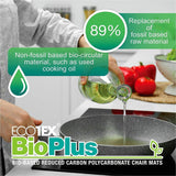 Ecotex Marlon BioPlus Ecotex Marlon BioPlus Eco Friendly Carbon Neutral Chair Mat for Low/Medium Pile Carpets, Clear, Rectangular (FLRNCCMFLBG0003) Each
