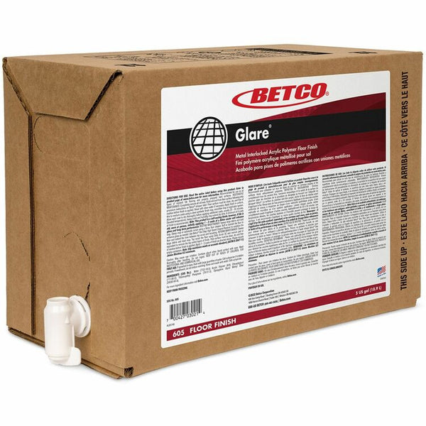 Betco Glare Floor Finish, 640 fl oz (20 quart), Mild Scent, White (BET605B500) Each