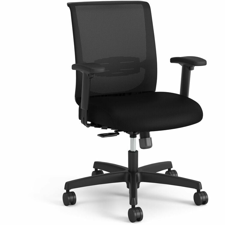 HON Convergence Swivel Tilt Task Chair, Black Fabric Seat, 5-star Base, Black (HONCMZ1ACU10)