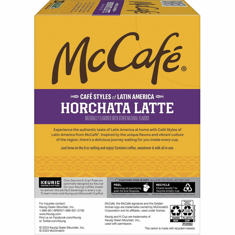 McCaf&eacute;® K-Cup Horchata Latte, Compatible with Keurig Brewer, Medium, 24/Box (GMT9891) Box of 24