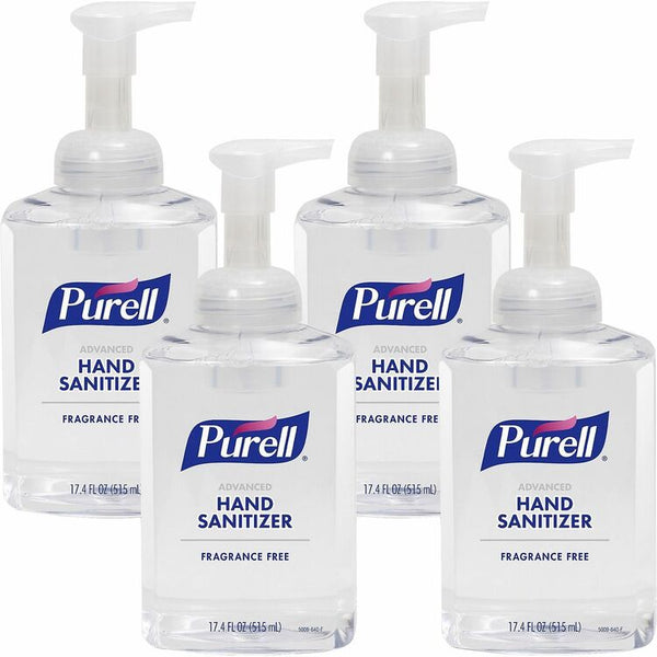 Gojo&reg; Hand Sanitizer Foam, 1.09 lb, Pump Bottle Dispenser, 4/Carton (GOJ500904CT) Case of 4