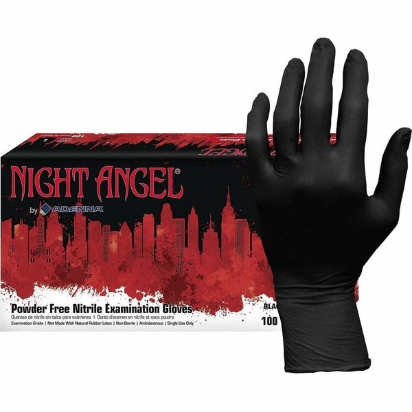 NIGHT ANGEL Nitrile Powder Free Exam Glove, Small Size, 100/Box, 4 mil Thickness, 9.40" Glove Length (HOSNGL222) Case of 1000