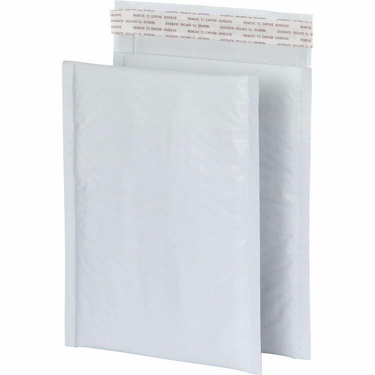 Quality Park Bubble Mailers, Bubble, 6" Width x 9" Length, Strip, Poly, 25/Box, White (QUA95007)