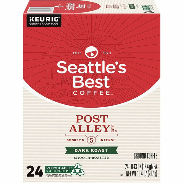 Seattle's Best Coffee Post Alley Dark Coffee K-Cup, 24/Box, 4/Carton (SEA12407884CT) Case of 4