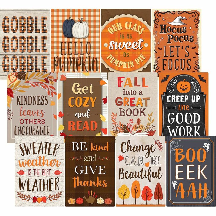 Teacher Created Resources Seasonal Classroom Posters, 11" Width x 15.8" Height, Multi (TCR6112) 1 Pack