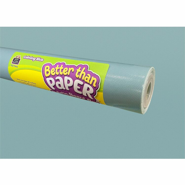 Teacher Created Resources Better Than Paper Board Roll, Bulletin Board, Classroom, 48" Width x 12 ft Length, 1 Roll, Calming Blue (TCR77410) 1 Roll