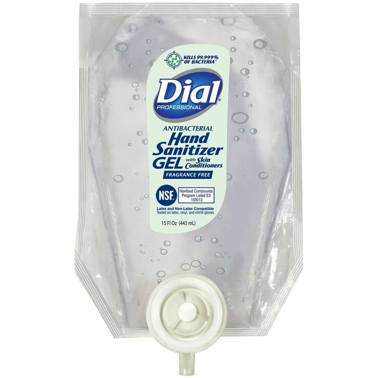 Dial Professional Eco-Smart Gel Hand Sanitizer Refill, Fragrance-Free, 15 oz Refill (DIA12258) Each