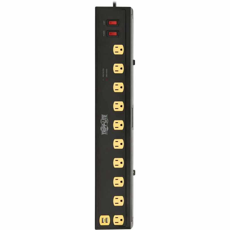 Tripp Lite by Eaton Protect It! TLP1006USB 10-Outlets Surge Suppressor/Protector, 10 x NEMA 5-15R, 1350 J, 120 V AC Input, USB, 6 ft (TRPTLP1006USB) Each