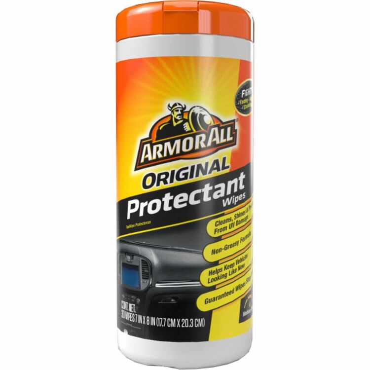 Armor All Original Car Protectant Wipes, For Car, Automotive, Disposable, UV Resistant, Lint-free, Multi (ARM17496C) Each