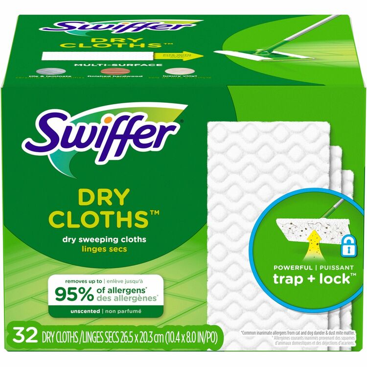 Swiffer Sweeper Dry Pad Refill, White, 32/Box (PGC21457) Box of 32