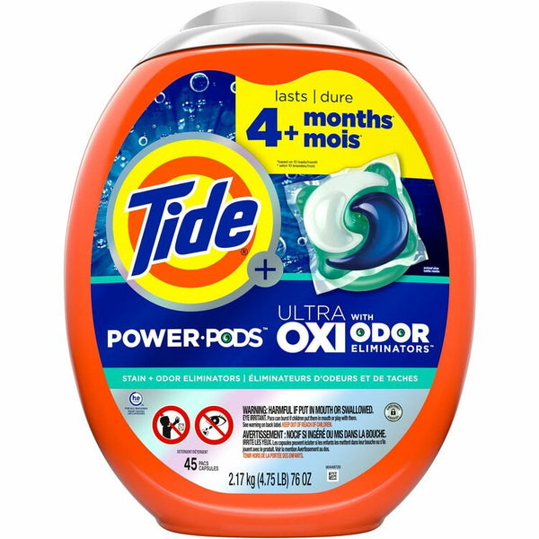 Tide Ultra Oxi Power Pods, Pod, 45/Pack, Orange (PGC09496)