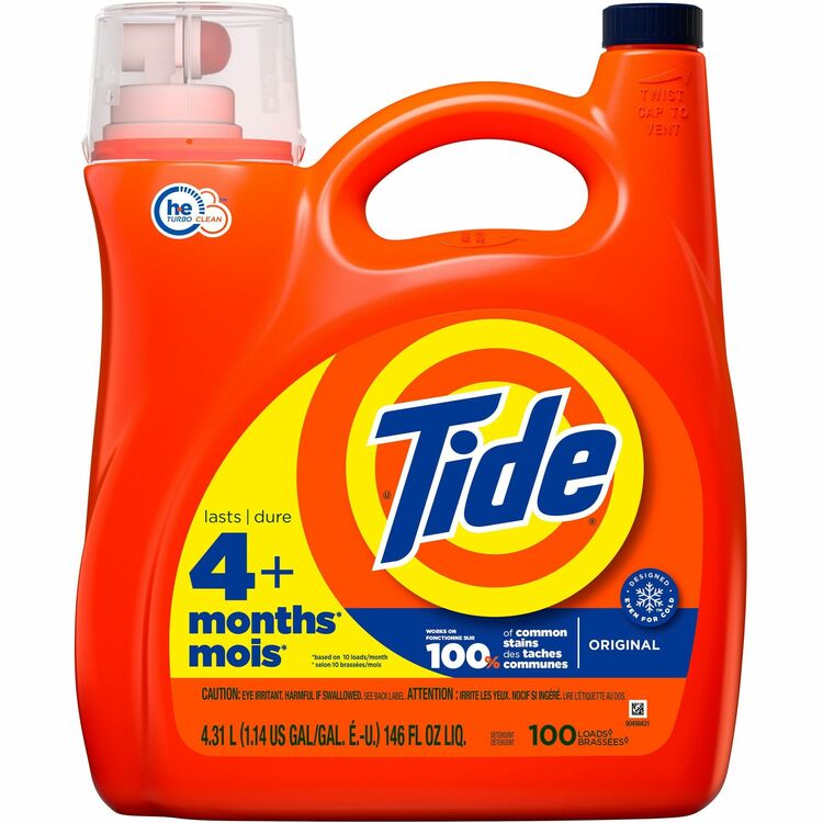 Tide Liquid Laundry Detergent, Liquid, 146 fl oz (4.6 quart), 1 Bottle (PGC07618)