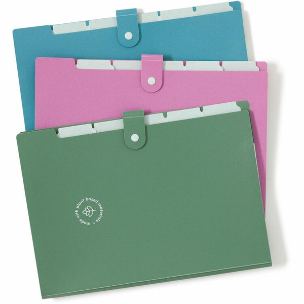 U Brands U-Eco 1/6 Tab Cut Letter Organizer Folder (UBR6592U0112) Pack of 3