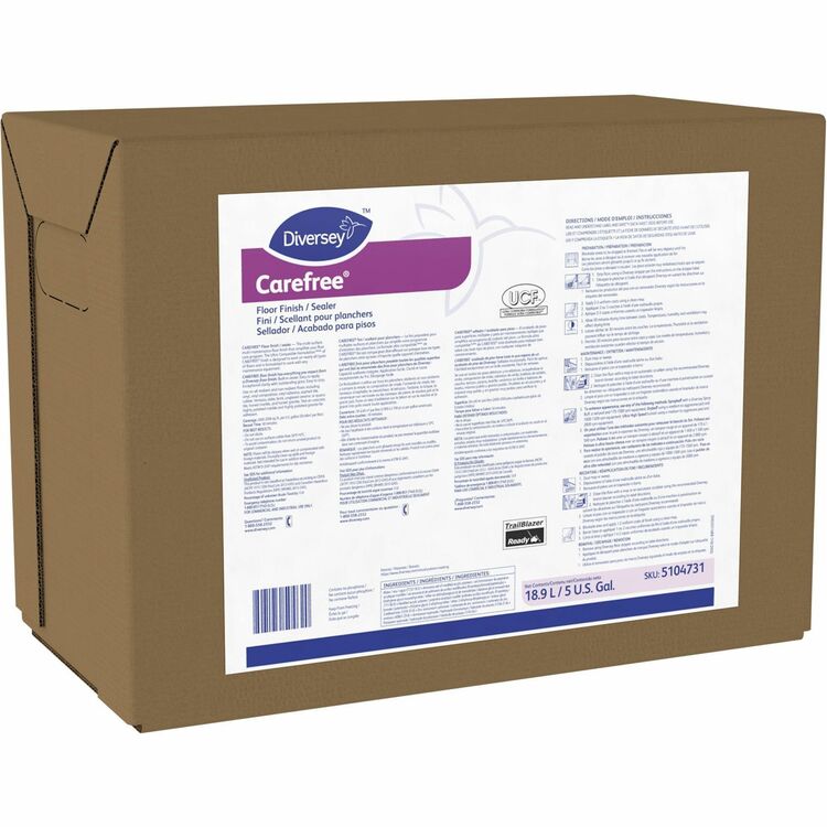 Diversey Carefree Floor Finish/Sealer, Ready-To-Use, 640 fl oz (20 quart), Ammonia Scent (DVO5104731)